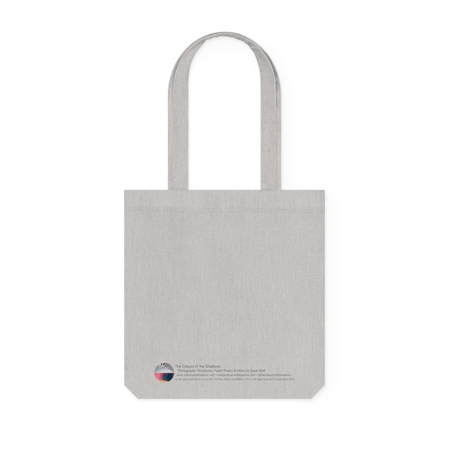 Cotton Tote Bag "Let the good stuff bloom in your life.“ - Eco-Friendly Artistic Carryall with Photo print by Sarah Buhl