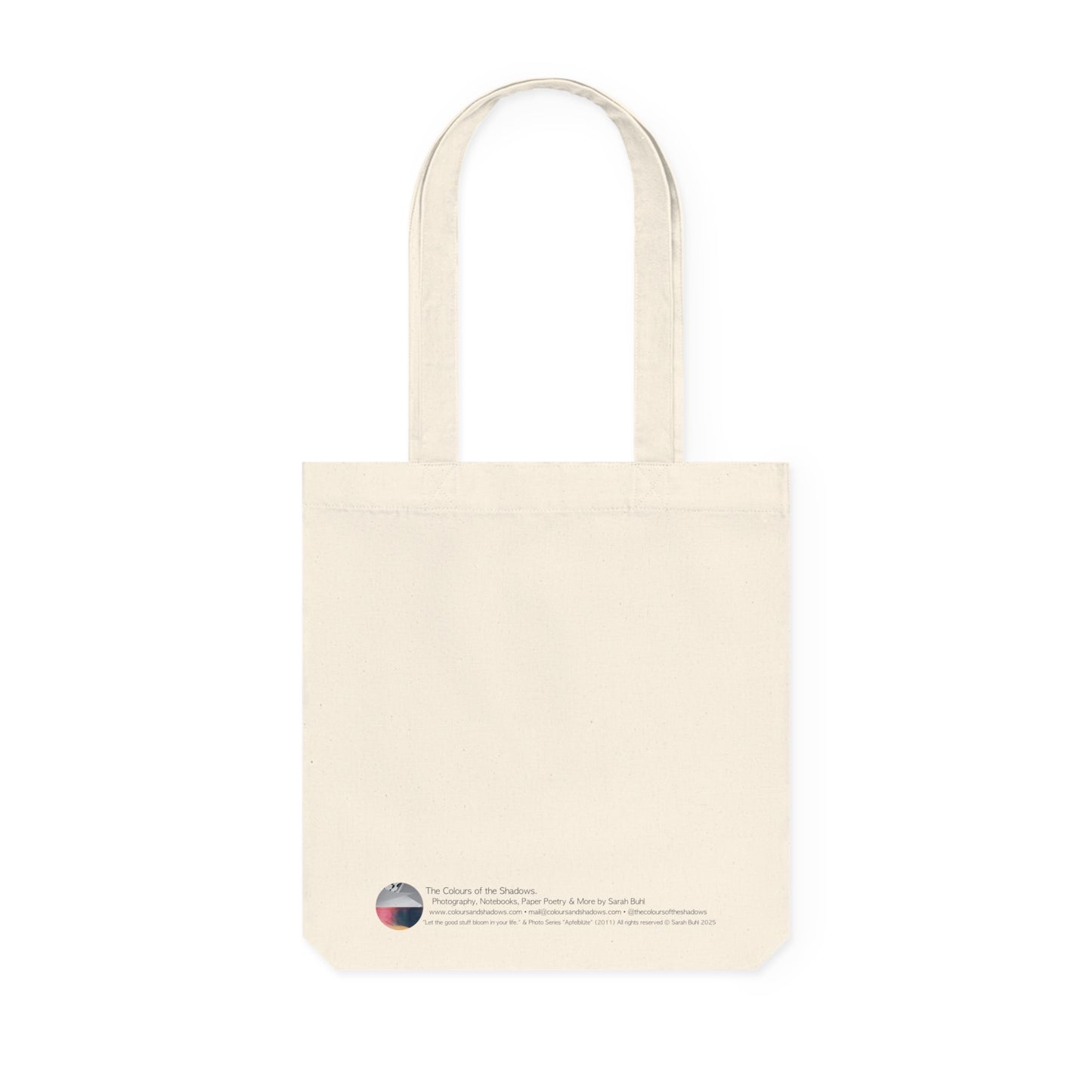 Cotton Tote Bag "Let the good stuff bloom in your life.“ - Eco-Friendly Artistic Carryall with Photo print by Sarah Buhl